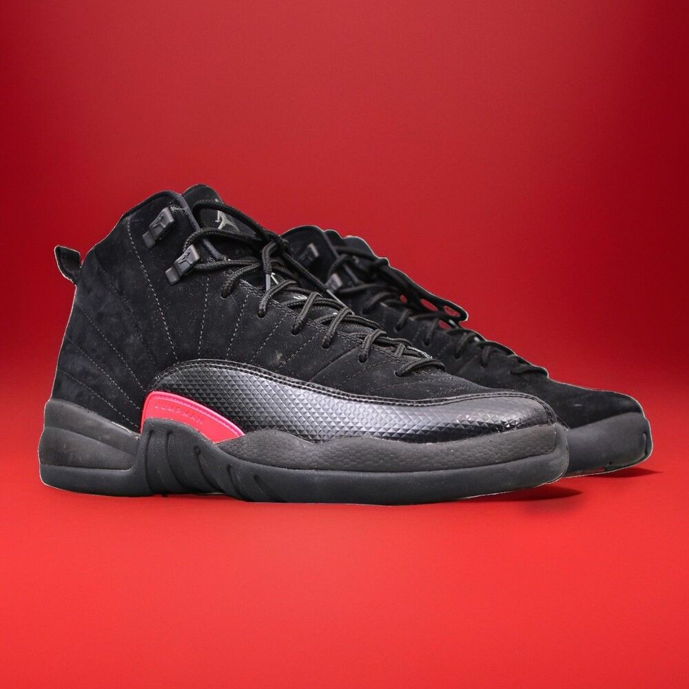 Nike Air Jordan 12 Retro (Gs) Black Grey Rush Pink Red Youth Size 8.5 510815-006